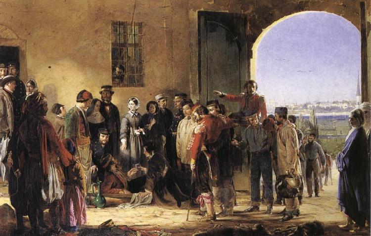 Jerry Barrett The Mission of Merey:Florence Nightingale Receiving the Wounded at Scutari